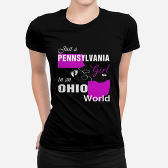 Pennsylvania Girl In Ohio Shirts Pennsylvania Girl Tshirt,ohio Girl T-shirt,ohio Girl Tshirt,pennsylvania Girl In Ohio Shirts,ohio Hoodie, Ohio Tshirt Ladies Tee - Seseable