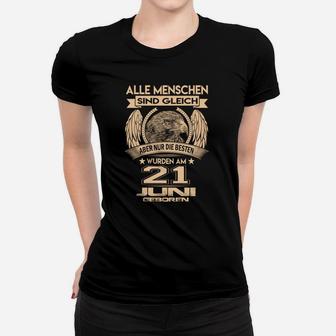 Personalisiertes Adler Sternzeichen Frauen Tshirt, Geburtstag 21. Juni - Seseable