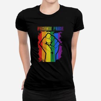 Phoenix Pride Lgbt Rainbow Flag Ladies Tee - Seseable