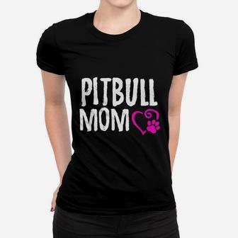 Pitbull Mom I Love My Pitbull Ladies Tee - Seseable