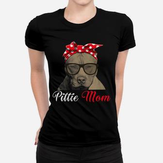 Pittie Mom For Pitbull Dog Lovers Mothers Day Gift Ladies Tee - Seseable