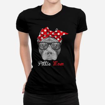 Pittie Mom For Pitbull Dog Loversmothers Day Gift Ladies Tee - Seseable