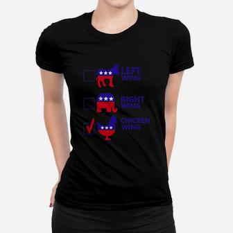 Political Parties Left Wing Right Wing Chicken Wing Women T-shirt - Seseable