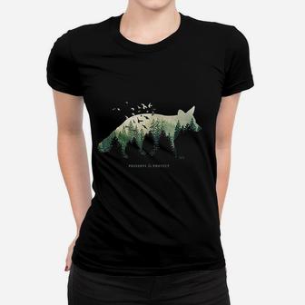 Preserve And Protect Vintage National Park Fox Forest Ladies Tee - Seseable