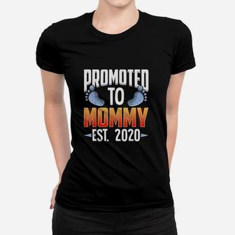 Promoted To Mother Est 2020 New Mommy Ladies Tee - Seseable