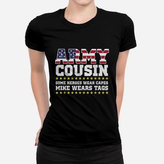 Proud Army Cousin Military Cousin My Hero Ladies Tee - Seseable