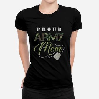Proud Army Mom Art Cute Military Mama Design Usa Gift Ladies Tee - Seseable