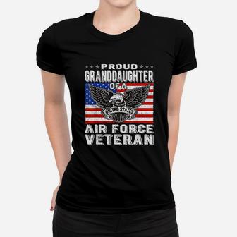 Proud Granddaughter Of A Us Air Force Veteran Ladies Tee - Seseable