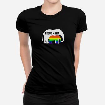 Proud Lgbtq Mama Elephant For A Gay Pride Mom Ladies Tee - Seseable