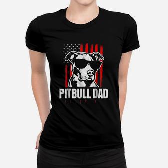 Proud Pitbull Dad American Pit Bull Dog Ladies Tee - Seseable
