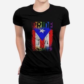 Puerto Rico Rican Gay Pride Flag Ladies Tee - Seseable