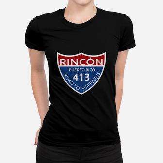 Puerto Rico Rincon 413 Road To Happiness T-shirt Women T-shirt - Seseable