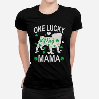 Pug One Lucky Mama Ladies Tee - Seseable