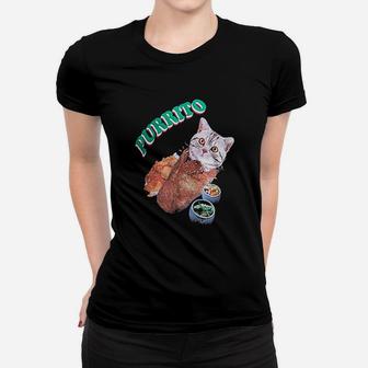 Purrito Cat In A Burrito Funny Mexican Food Ladies Tee - Seseable