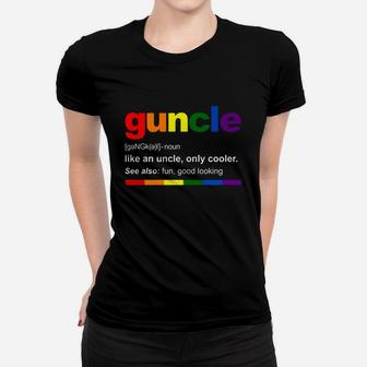 Rainbow Guncle Definition Ladies Tee - Seseable