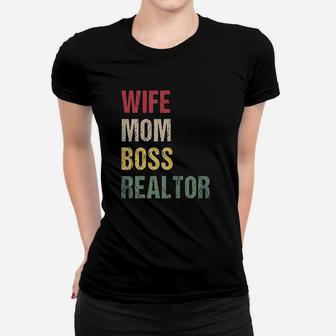 Realtor Mom Shirt Wife Mom Boss Realtor Ladies Tee - Seseable