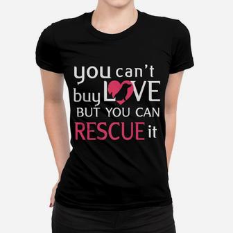 Rescue Dog Animal Lovers Gift Pet Adoption Owners Ladies Tee - Seseable