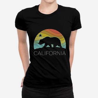 Retro California Bear Vintage Beach Cali Pride Surf 70s Ladies Tee - Seseable