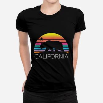 Retro California Surf Vintage Beach Cali 80s Venice Palm Sun Ladies Tee - Seseable