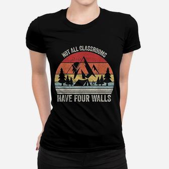 Retro Not All Classrooms Have Four Walls Homeschool Mom Dad Ladies Tee - Seseable