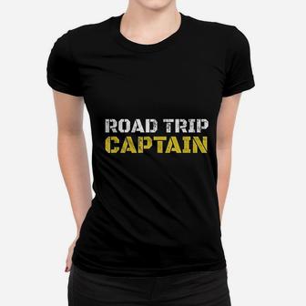 Road Trip Captain Rv Summer Camping Travel Ladies Tee - Seseable