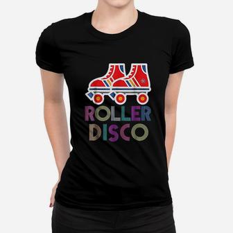 Roller Disco Vintage Retro Roller Skater Ladies Tee - Seseable
