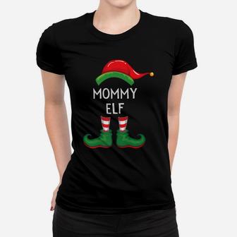 Santa Helper Mommy Elf Matching Christmas Elves Tees Ladies Tee - Seseable
