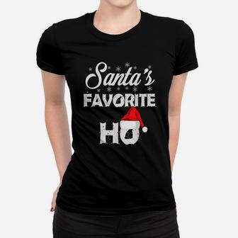 Santa's Favorite Ho Funny Christmas Gift Ladies Tee - Seseable