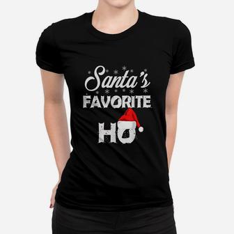 Santas Favorite Ho Funny Christmas Gift Ladies Tee - Seseable