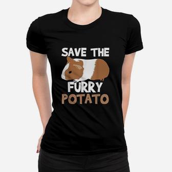 Save Furry Potato Funny Guinea Pig Lover Mom Women Ladies Tee - Seseable