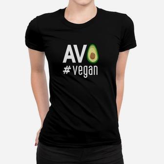 Schwarzes Avocado Vegan Statement Frauen Tshirt, Modisches Bio Tee - Seseable