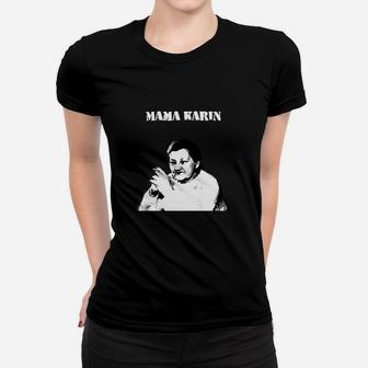 Schwarzes MAMA KARIN Frauen Tshirt mit grafischem Design - Seseable