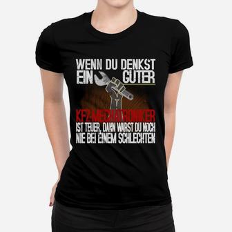 Schweißer-Motto Schwarzes Frauen Tshirt, Guter vs. Schlechter Kfz-Mechaniker Tee - Seseable