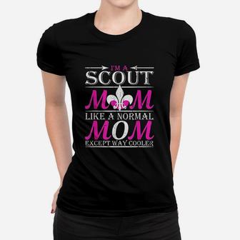 Scout Mom Cub Outdoors Boy Troop Leader Scouting Women Gift Ladies Tee - Seseable