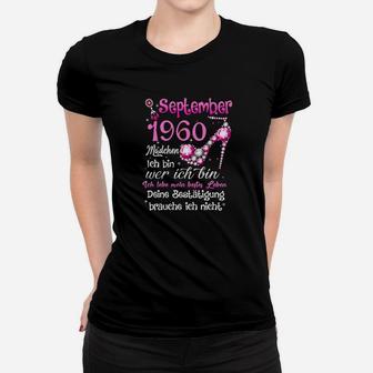 September 1960 Mädchen Bestätigung Unnötig Tee Frauen Tshirt, Retro Geburtstag - Seseable