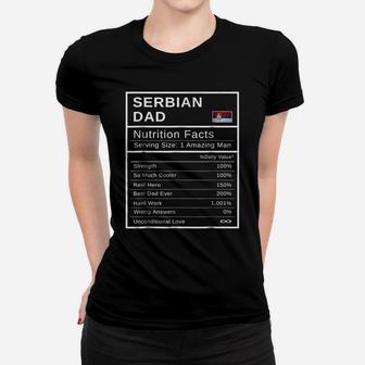 Serbian Dad Nutrition Facts Ladies Tee - Seseable