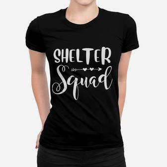 Shelter Squad Cute Animal Rescue Shelter Worker Volunteer Ladies Tee - Seseable