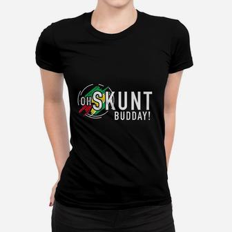 Skunt With Guyana Flag Funny Patriotic Design Women T-shirt - Seseable