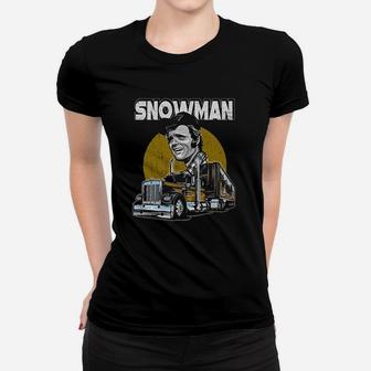 Snowman Smokey Truck Vintage Ladies Tee - Seseable