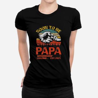 Soon To Be Papa Est 2021 New Papa Vintage Ladies Tee - Seseable
