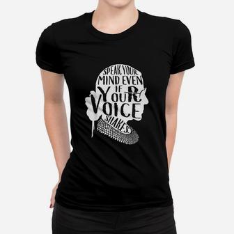 Speak Your Mind Even If Your Voice Shakes Quotes Feminist Ladies Tee - Seseable