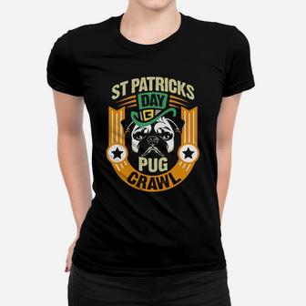 St Patricks Day Pug Crawl Ladies Tee - Seseable