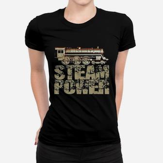 Steam Power Vintage Steam Engine Retro Ladies Tee - Seseable