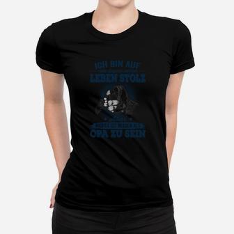 Stolzer Soldat & Opa Frauen Tshirt, Mutiger Lebensweg Spruch - Schwarz - Seseable