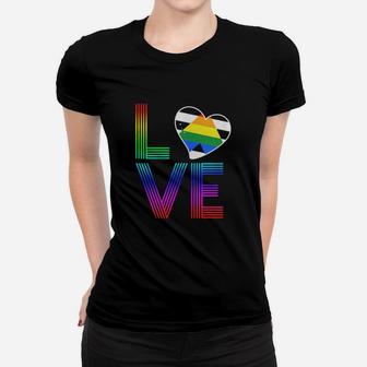 Straight Ally Flag Love Lgbt Pride Ladies Tee - Seseable