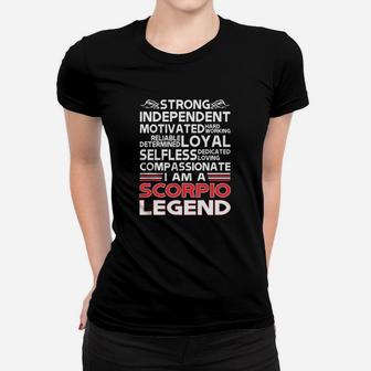 Strong Independent Motivates Scorpio Legend Women T-shirt - Seseable