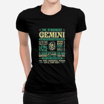 Strongest Gemini Loyal Can Read Your Mind Zodiac Ladies Tee - Seseable