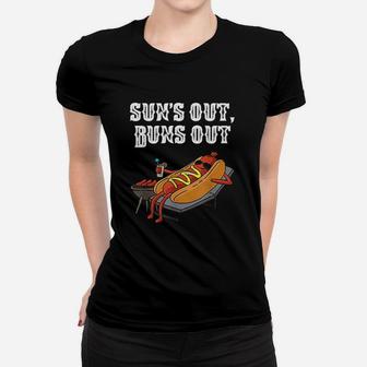 Suns Out Hot Dog Buns Out Funny Sausage Bbq Food Lover Gift Ladies Tee - Seseable