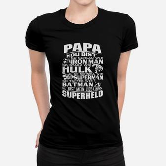 Superheld Papa Frauen Tshirt, Herren Vatertag Aufdruck - Seseable