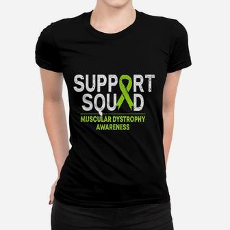 Support Squad Muscular Dystrophy Md Awareness Lime Ribbon Ladies Tee - Seseable